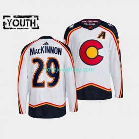 Dětské Hokejový Dres Colorado Avalanche Nathan MacKinnon 29 Adidas 2022-2023 Reverse Retro Bílý Authentic